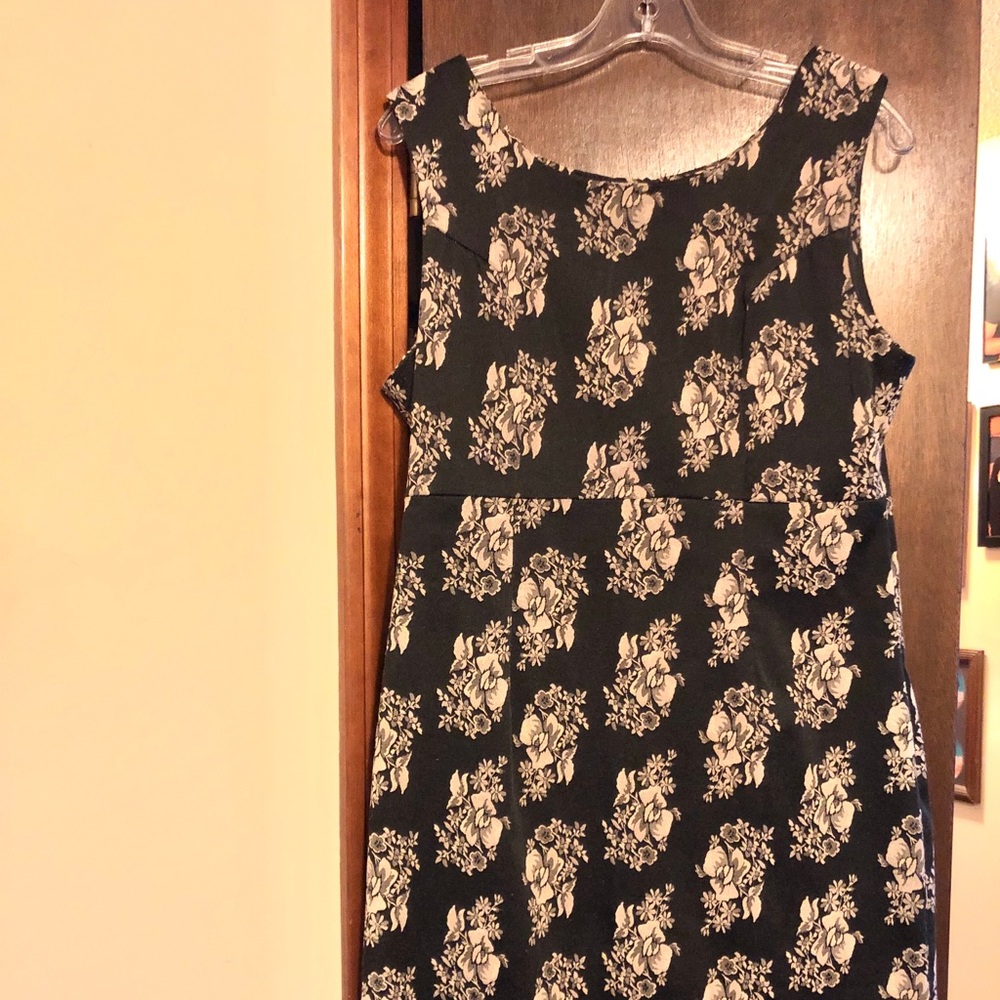 Black & Gold Floral Dress